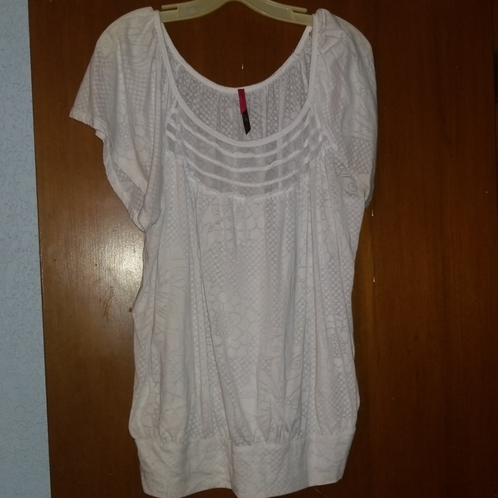 Torrid white sheer top 3